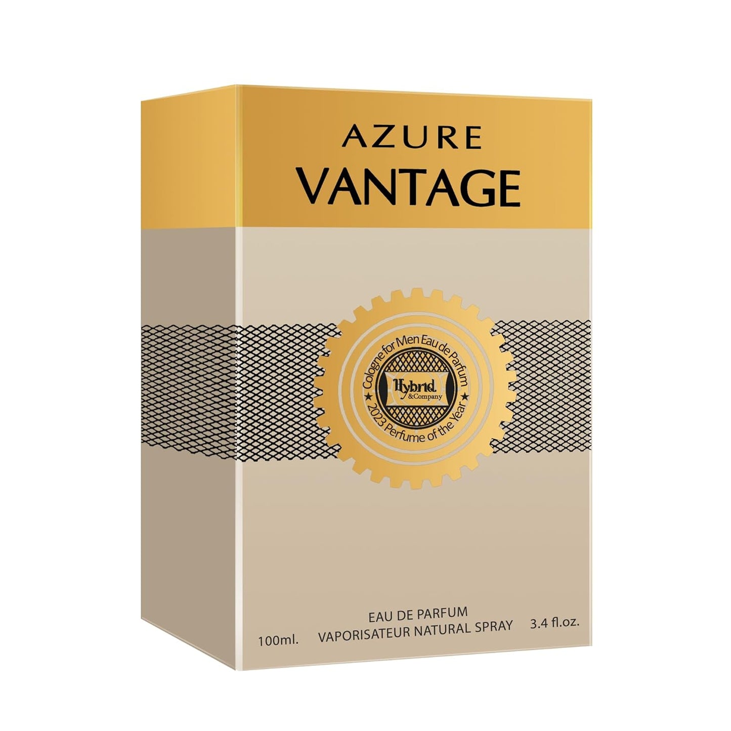 Hybrid & Company Azure Vantage For Men Pour Homme Eau De Toilette Natural Spray 3.4FL.OZ