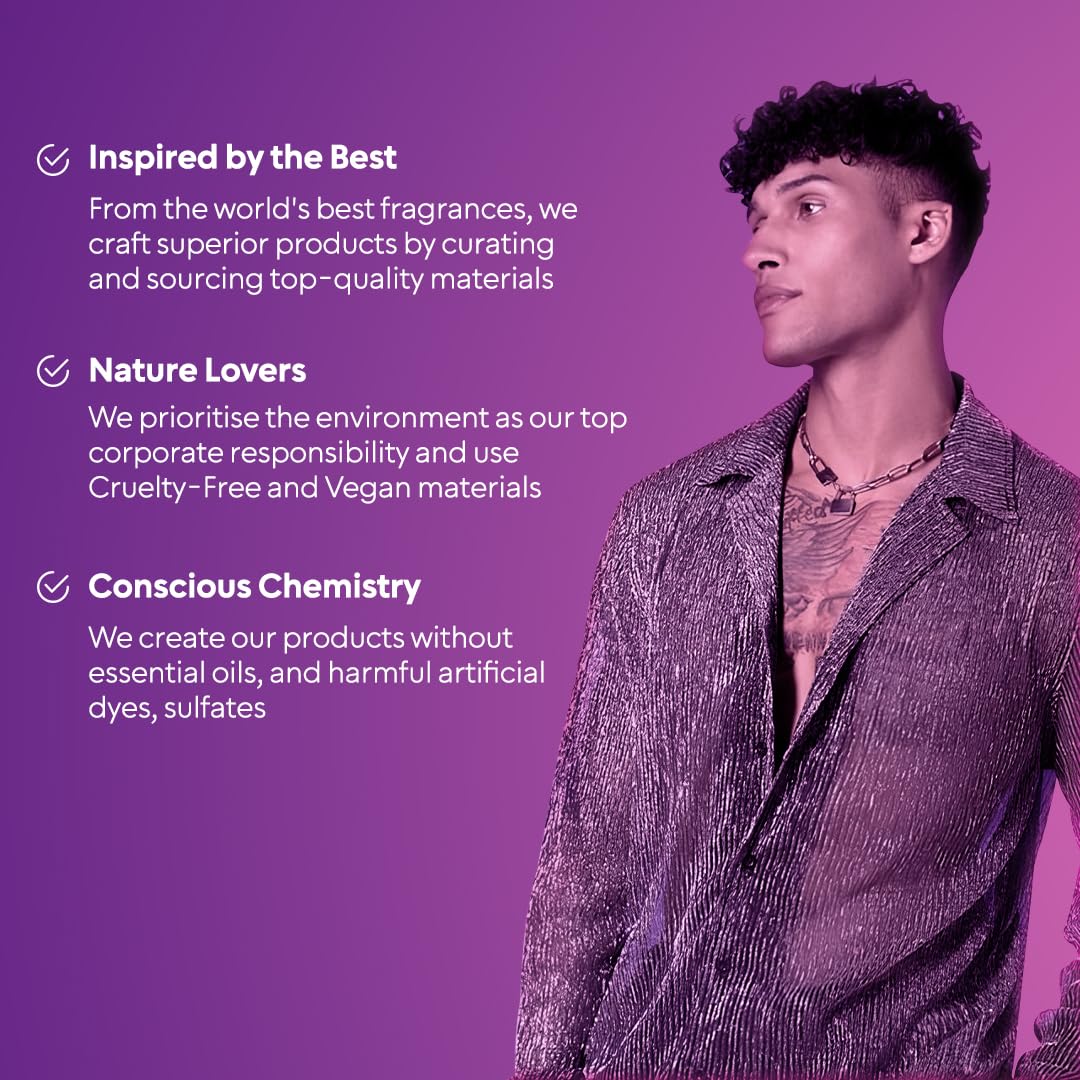 BellaVita Luxury KLUB Men's Eau De Parfum (100ml) | Intense, Masculine Party Perfume for Men | Notes: Lemon, Jasmine, Rose, Musk, Amber and Patchouli | Made with Premium Long-Lasting Perfume Oils