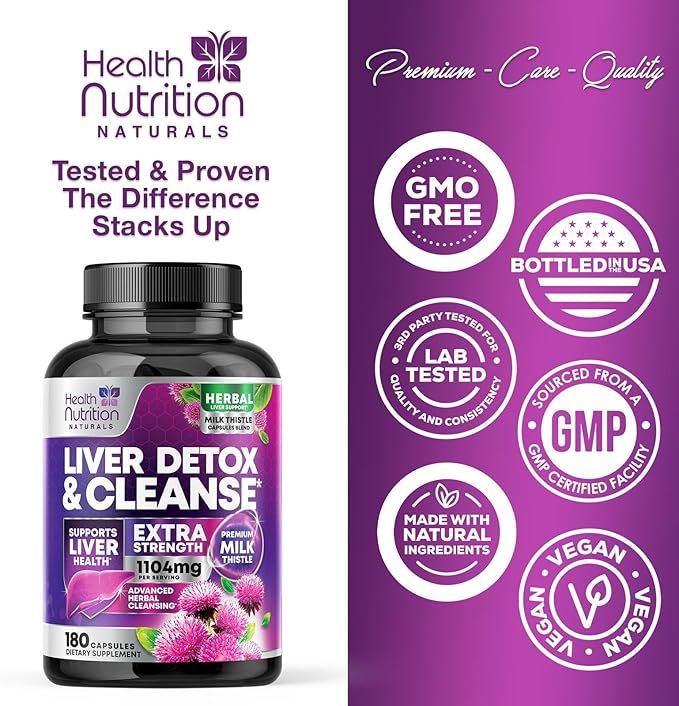 Gentle Liver Cleanse Detox & Repair Formula 180 Capsules