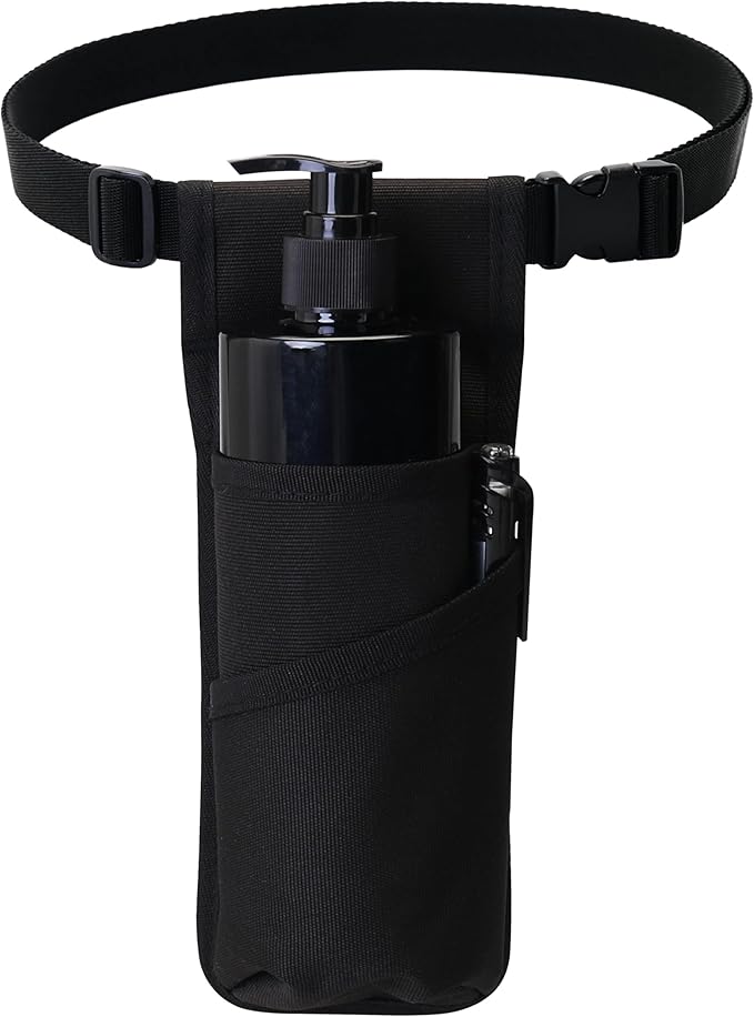 Massage Bottle Bag Massage Oil Holster Lotion Holster Massage Therapist Massage Oil Holster Massage Lotion (TH-XJ1kd-Black)