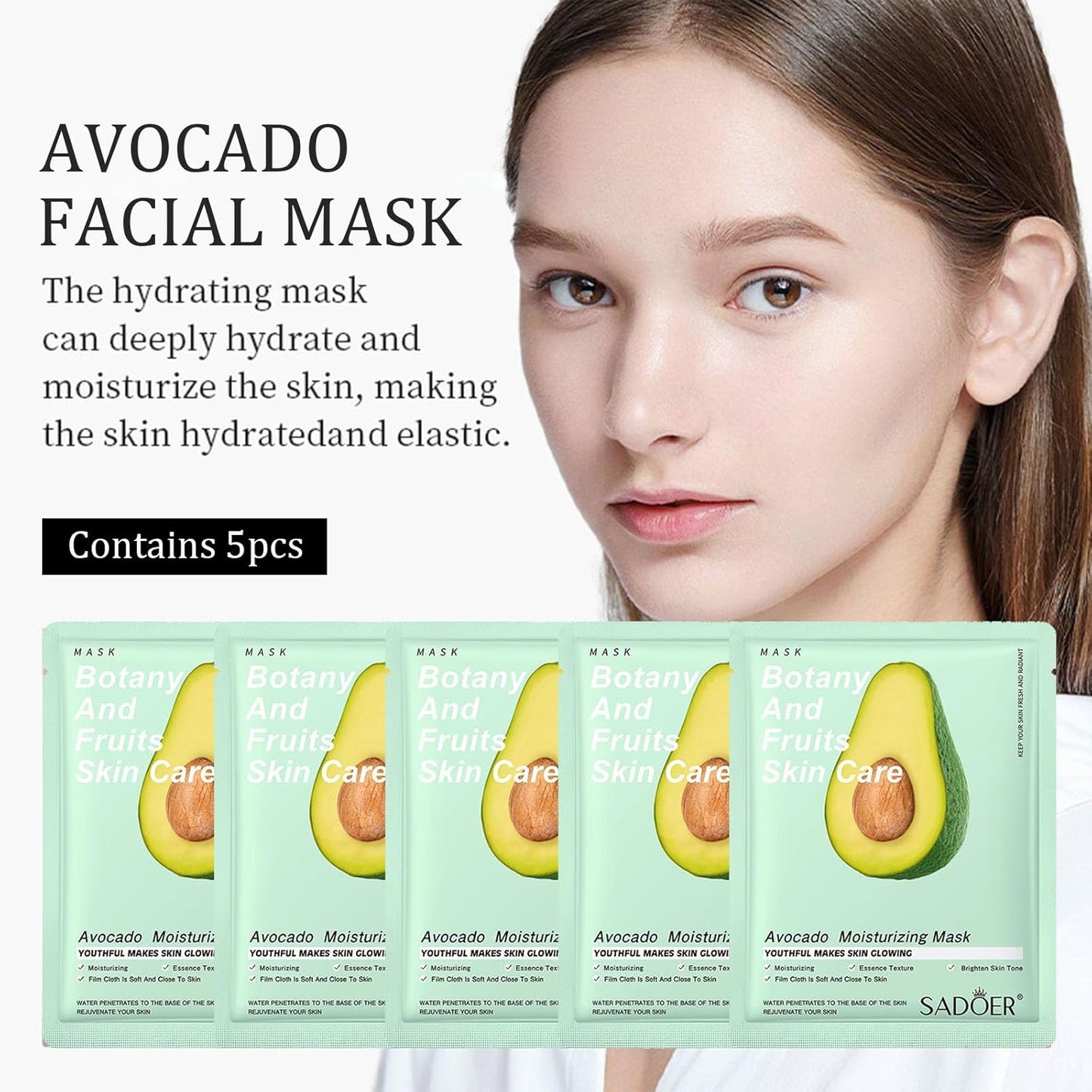 Avocado Skin Care Kit, 12-In-1 Skincare Gift Set With Facial Cleanser, Face Serum, Face Cream, Eye Cream, Toner, Moisturizing Lotion, Lip Balm& Facial mask. Skin Care Hydrating Facial Kit for women