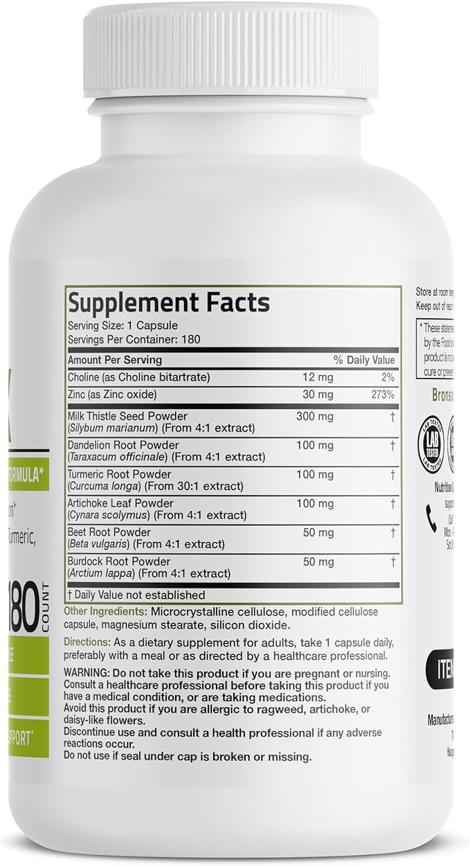 Bronson Liver Detox Advanced Detox & 180 Vegetarian