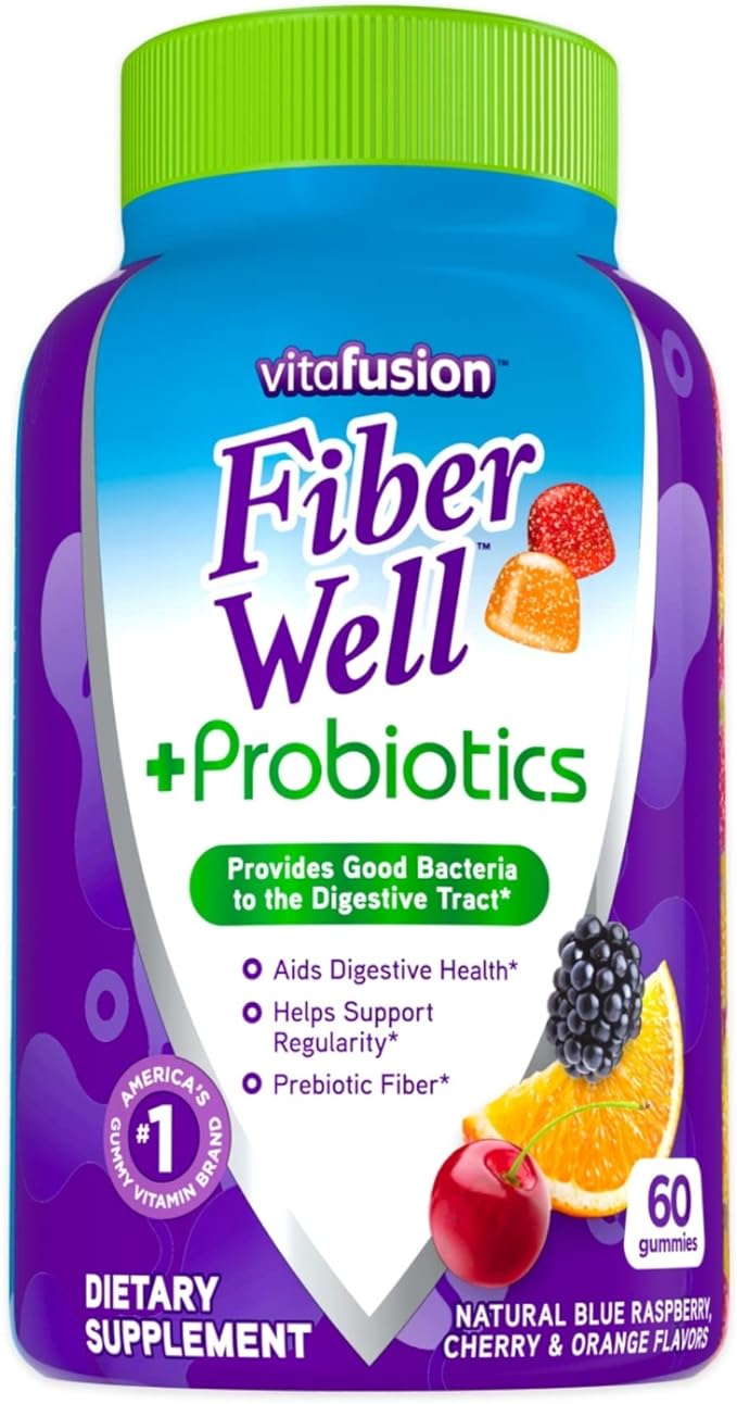 Vitafusion Fiber Well + Probiotics 60 90 Count