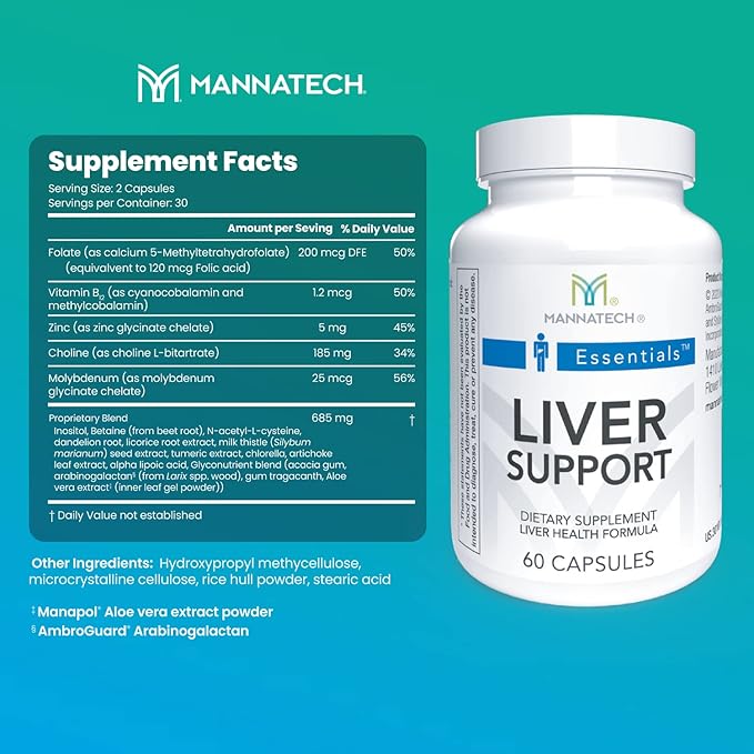 Mannatech Liver Support 60 Capsules. Liver