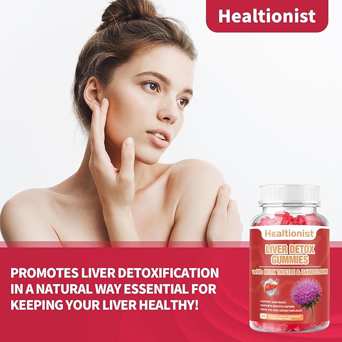 Milk Thistle Gummies for Liver Cleanse, 60 Vegan