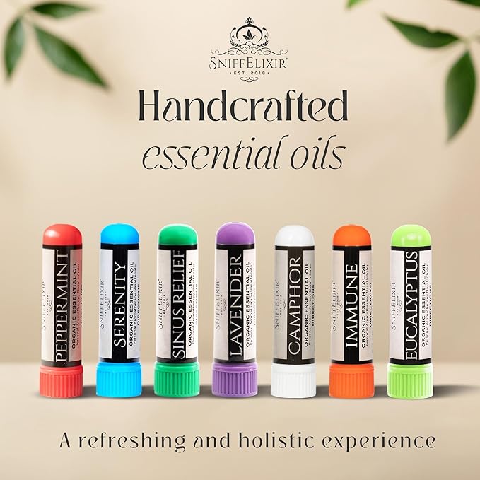 Eucalyptus Inhaler for Adults - 1 Pack Eucalyptus Nasal Inhaler with Essential Oils, Natural Aromatherapy Nasal Stick Inhaler for Breathing, Portable Nasal Inhalers for Aromatherapy Stick