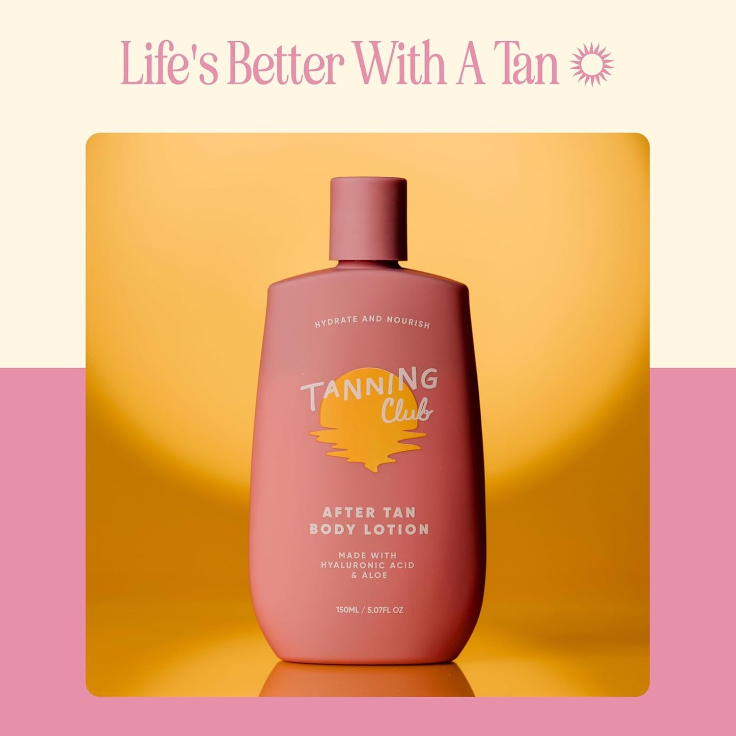 Tanning Club - After Tan Lotion - Hydrating Tan Extender with Hyaluronic Acid, Aloe, and Shea Butter - Nourishing Body Moisturizer for Sun-Kissed Skin - 150 mL