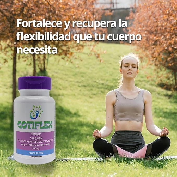 Dietary supplement for joints | With hyaluronic acid, turmeric, glucosamine sulfate and magnesium oxide | Promotes joint mobility, lubrication and flexibility | 30 capsules of 850 mg each