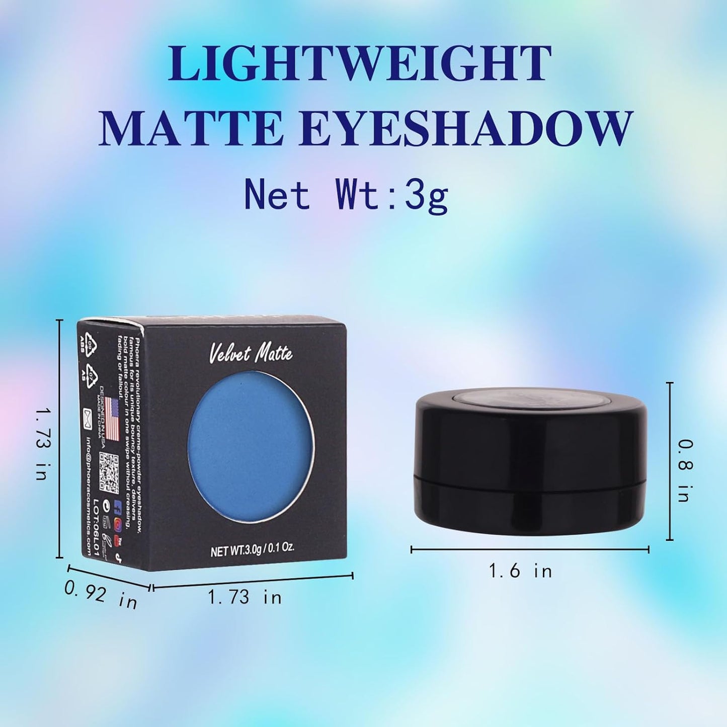MEICOLY Blue Matte Cream Single Eyeshadow,Natural Nude Pressed Powder Eyeshadow,Bold Matte Shade Eyelid Color for SFX Halloween Smurf Corpse Bride Sally Makeup for Day & Night