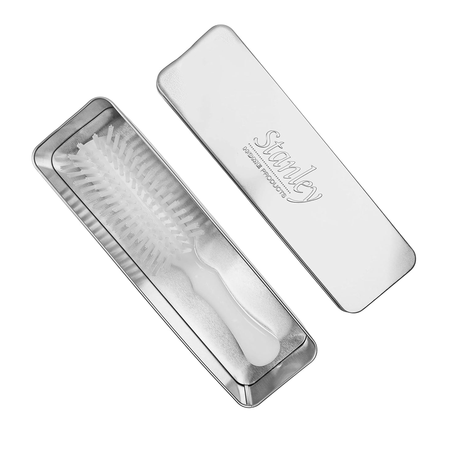 Stanley Home Products Essentials Ladies Hairbrush In Keepsake Gift Box - Durable Nylon Block & Bristles - Premium Quality 5 Row Hair Brush Glider - Designed for All Hair Types