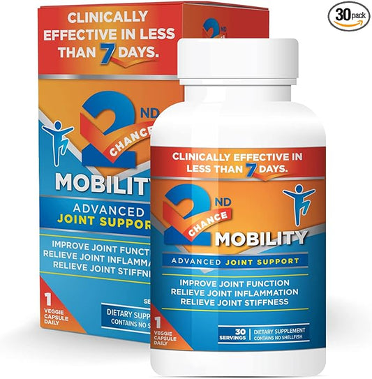 Advanced Joint Support Supplement - Turmeric, Resveratrol, Boswellia Serrata Extract, UC-II Collagen - Vitamins and Nutrients for Back, Limbs, Hip, & Knee - 30 Count