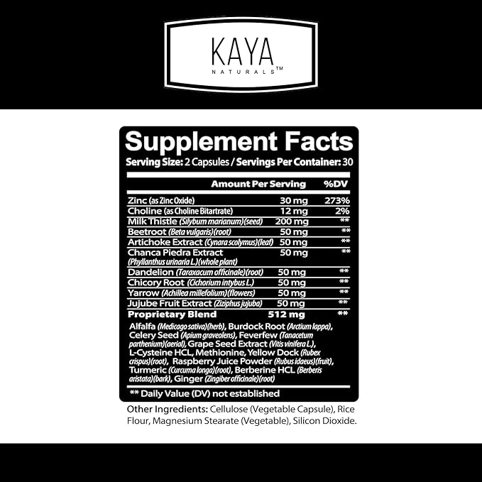 Kaya Naturals Liver Cleanse Detox & Repair 60 Count