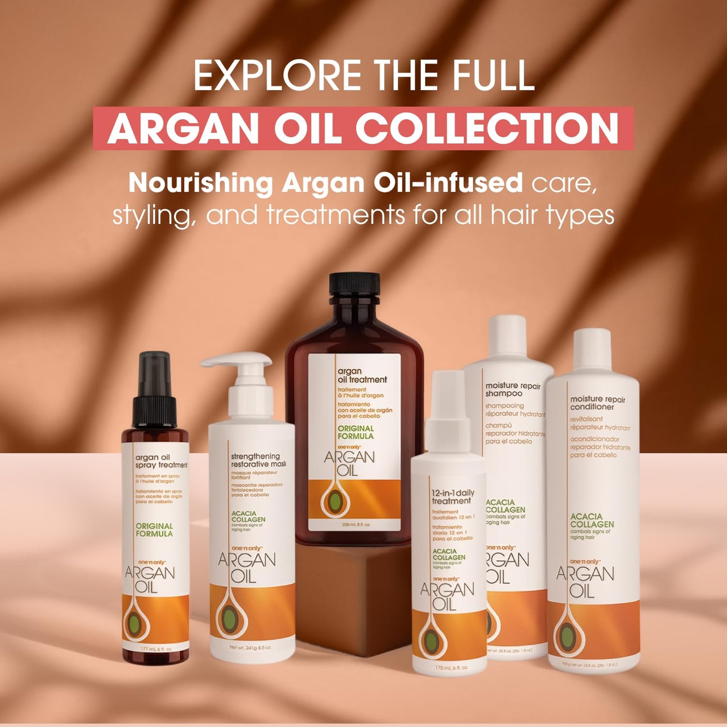 One 'N Only Argan Oil Hair Treatment - Lightweight & Hydrating Hair Oil for Natural, Wigs & Extensions - Shine Enhancing, Heat Protectant & Frizz Control (2 oz)