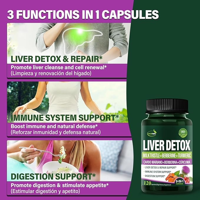 Berberine with Milk Thistle Liver Detox 120Count