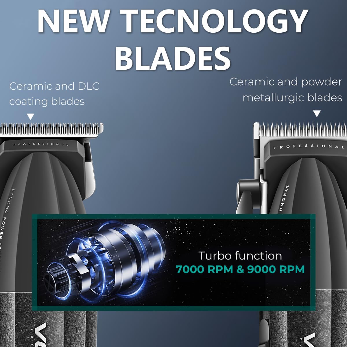 VGR 640S3 Professional 3 in 1 Hair Cutting Kit, 9000RPM Hair Clippers for Men Professional Hair Trimmer & Foil Shavers Set, Cordless Mens Barber Combo for Home, for Him(Green)