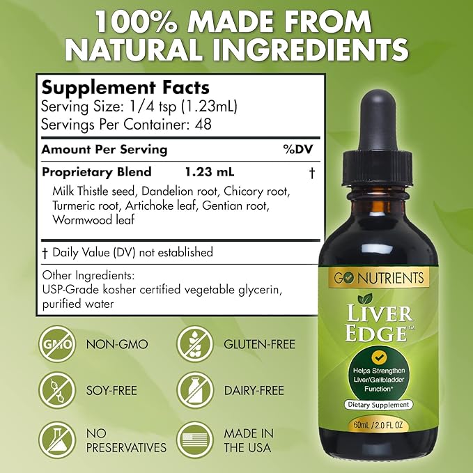 Go Nutrients Liver Edge 2oz | 48 Servings