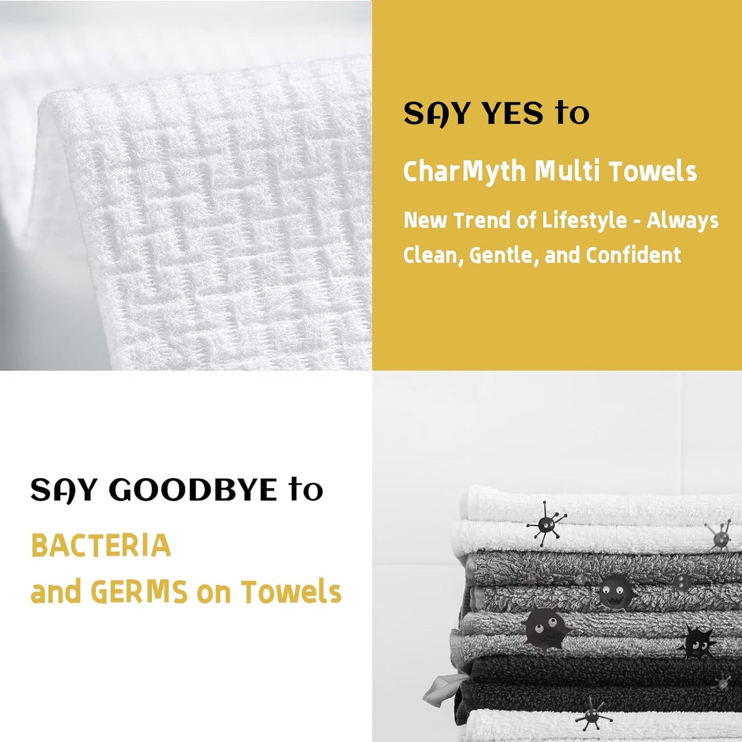 Disposable Face Towels XL 50 Count 10"x12" Extra Thick & Ultra Soft Degradable Makeup Remover Dry Wipes, Facial Tissue Face Wipes for Women Cleansing