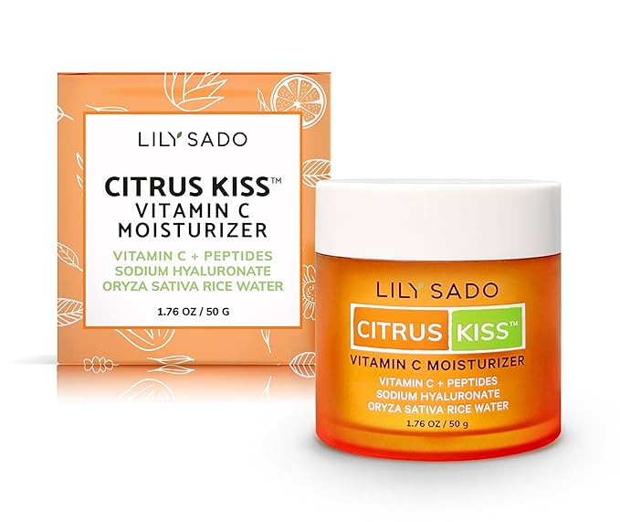 LILY SADO CITRUS KISSโข Vitamin C Moisturizer - Anti-Wrinkle Natural Vegan Daily Face Moisturizing Lotion - Hydrates, Softens, Firms & Tones for Healthy, Glowing & Radiant Skin. For Women & Men