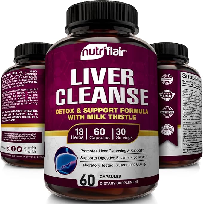 NutriFlair Liver Cleanse Detox & Repair 60 Veggie