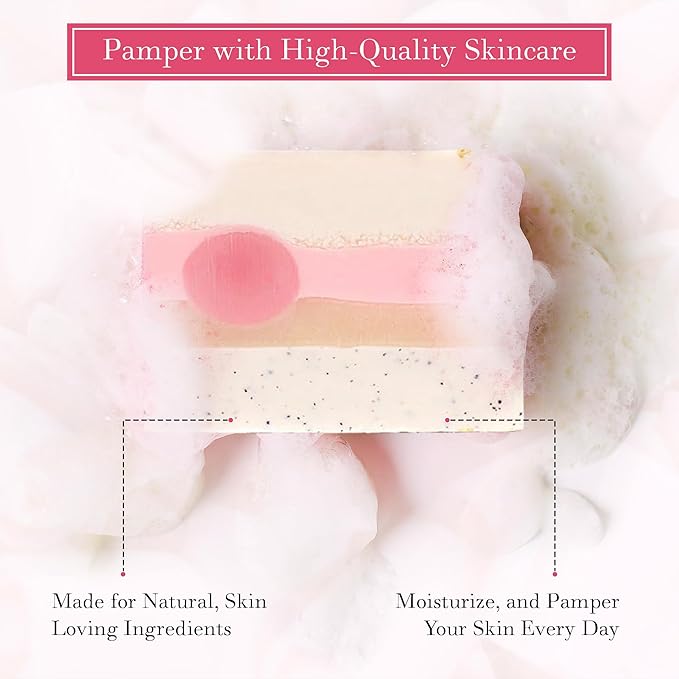 FinchBerry 3-Piece Gift Set - Itโs A Girl! Baby Shower Gift, New Mom Care Package, First-Time Mom Gifts, Baby Girl Gift โ Includes Handmade Shea Butter Soap(4.5oz), Bath Soak (20oz) & Hand Cream (1oz)