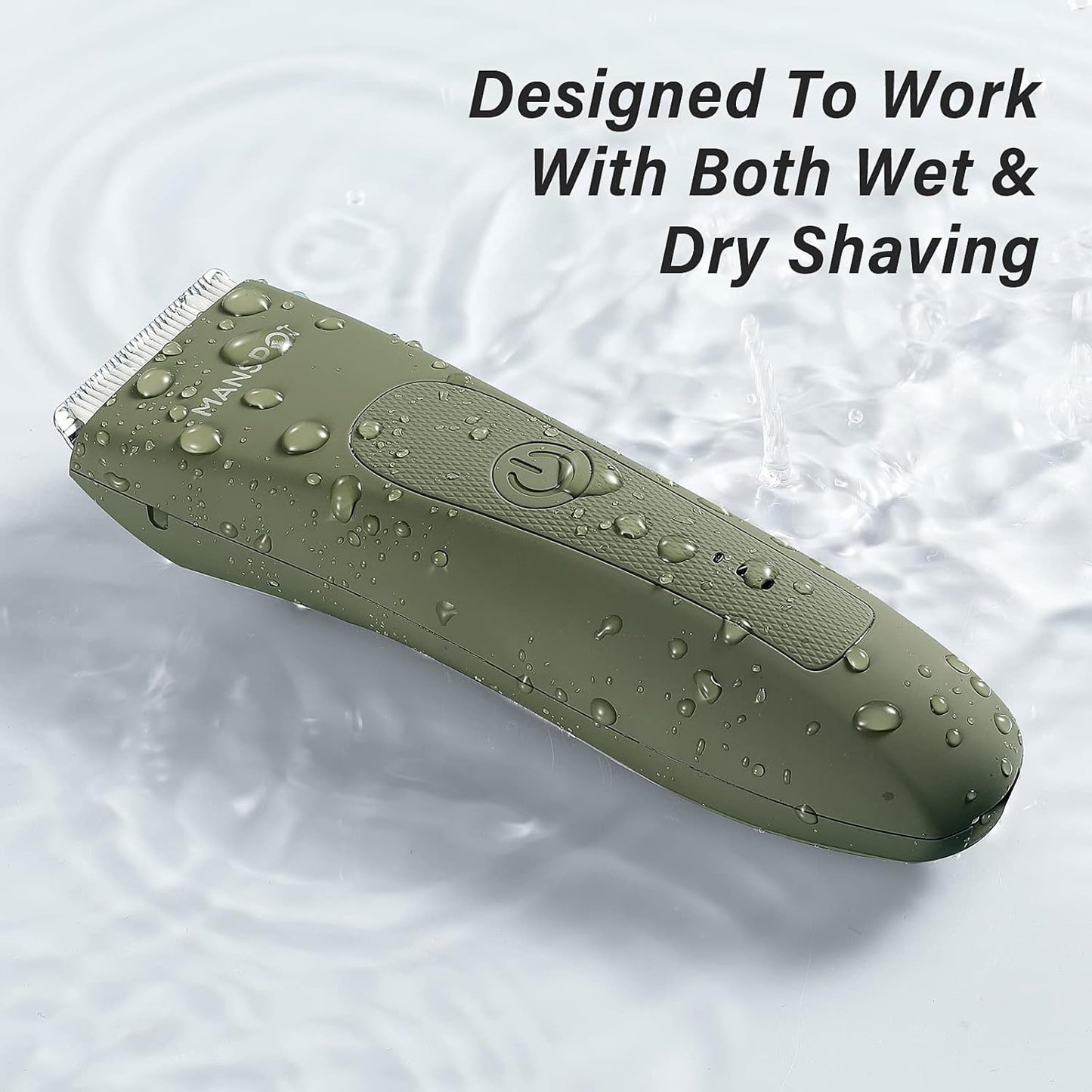 MANSPOT Manscape Hair Finishing Trimmers, Pubic Hair Trimmer for Men and Women, Electric Ball Trimmer Pubic Shaver,Hypoallergenic Ceramic Blade Heads,Waterproof Wet/Dry Groin Shaver,20 Times Usage