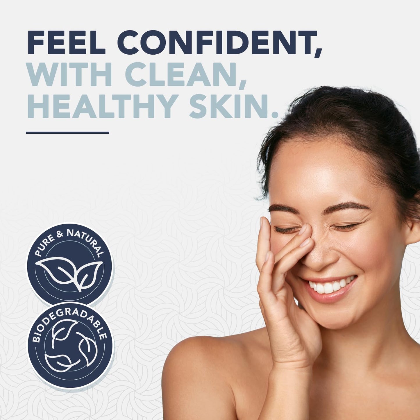 80 Disposable Towels - Pure Cotton, 100% Biodegradable, Hypoallergenic for Face Wash and Makeup Removal – Super Soft Face Wipes, Sensitive Skin, Facial Cloths