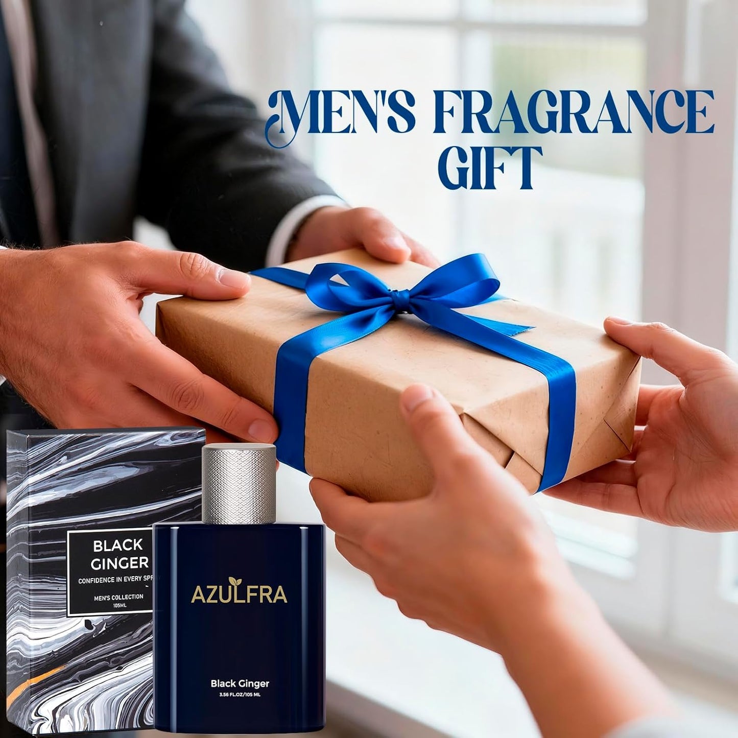 Body Spray for Men, Mens Body Refreshing Spray, Notes of Lemon Ginger and Sandalwood, 3.56 Fl.Oz