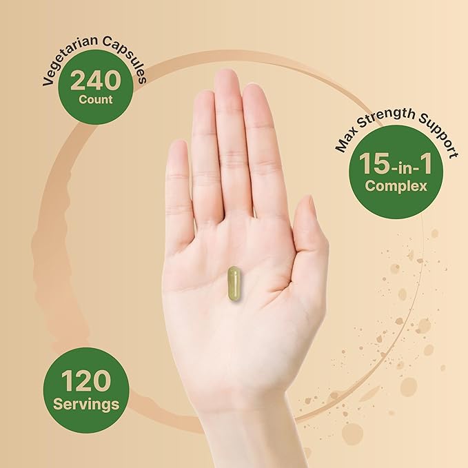 Liver Cleanse Detox & Repair Supplement, 240 Veggie Capsules|15-in-1 Complex 500mg, Dandelion 200mg, Artichoke 200mg, Black