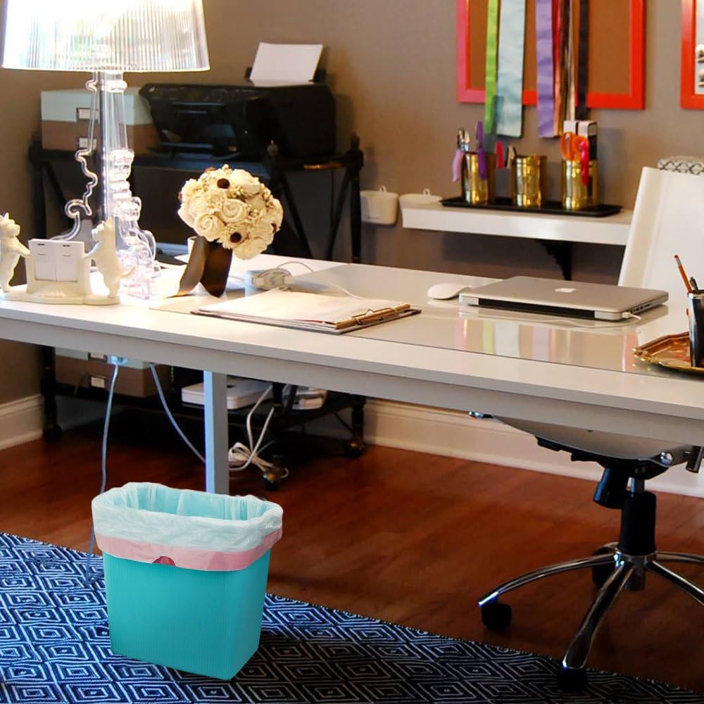 1.5 Gallon Small Trash Bags With Drawstring, White Garbage Bags