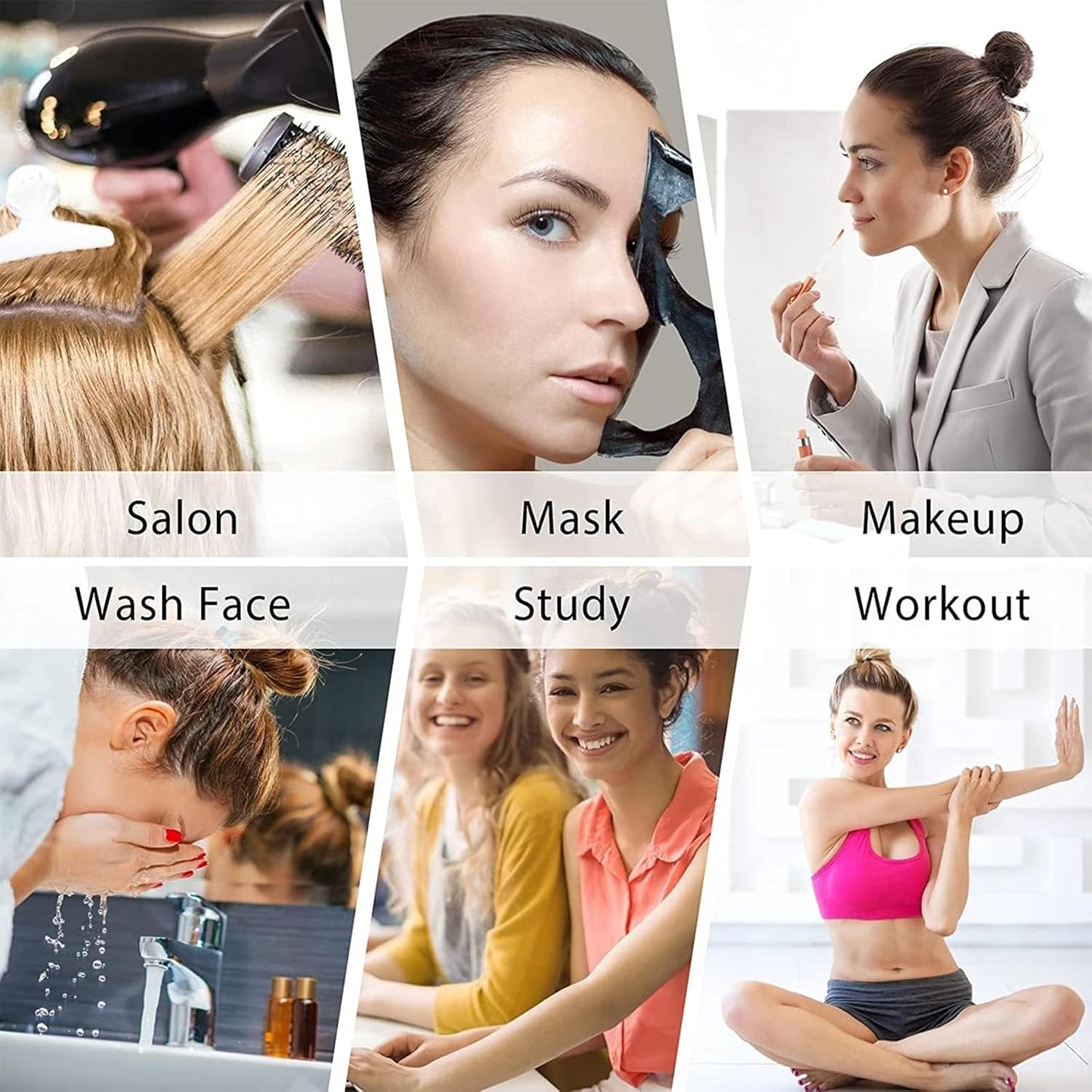 Ondder 24 Pcs Pink Butterfly Hair Clamps and Claw Clips for Styling, Sectioning, Cutting, Coloring - Pro Salon Hairdressing Tool Accessories for Women Girls