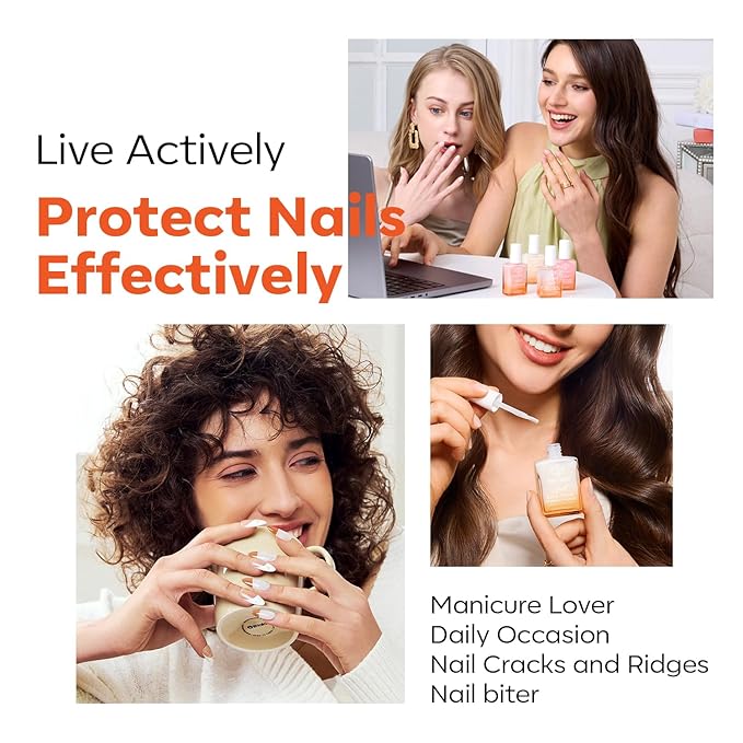 modelones Nail Strengthener Ridge Filler for Nails White Nail Polish Nail Repair for Thin and Damaged Nails Growth Treatment 15ml