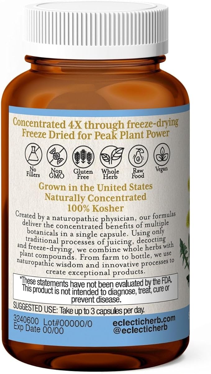 ECLECTIC INSTITUTE Raw Fresh Freeze-Dried Liver Support 45 CT (400 mg)