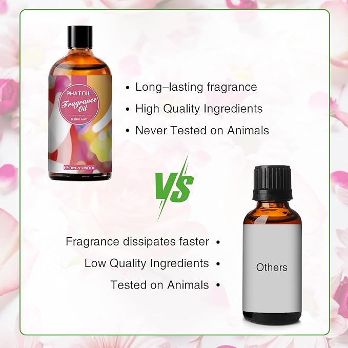 3.38FL.OZ Bubble Gum Fragrance Oils for Aromatherapy, Essential Oils for Diffusers for Home, Perfect for Diffuser, DIY Candle and Soap Making, DIY Scented Products - 100ml