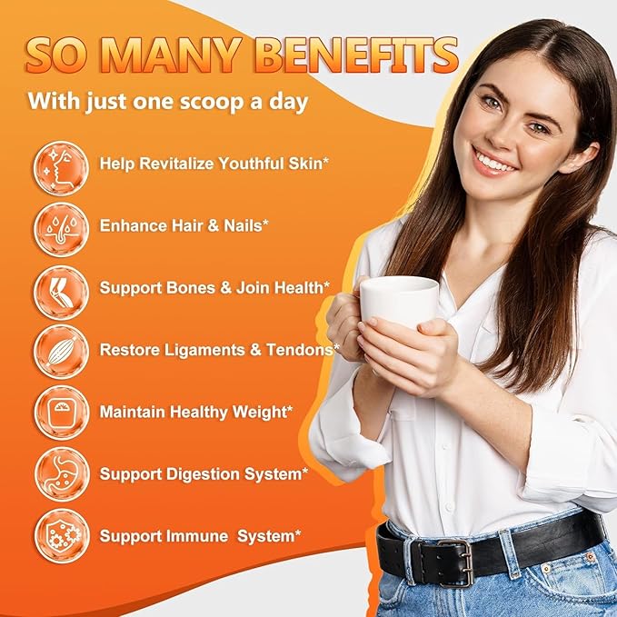 NATURE TARGET Multi-Collagen-Peptides-Powder for Joint Support, 35 Servings