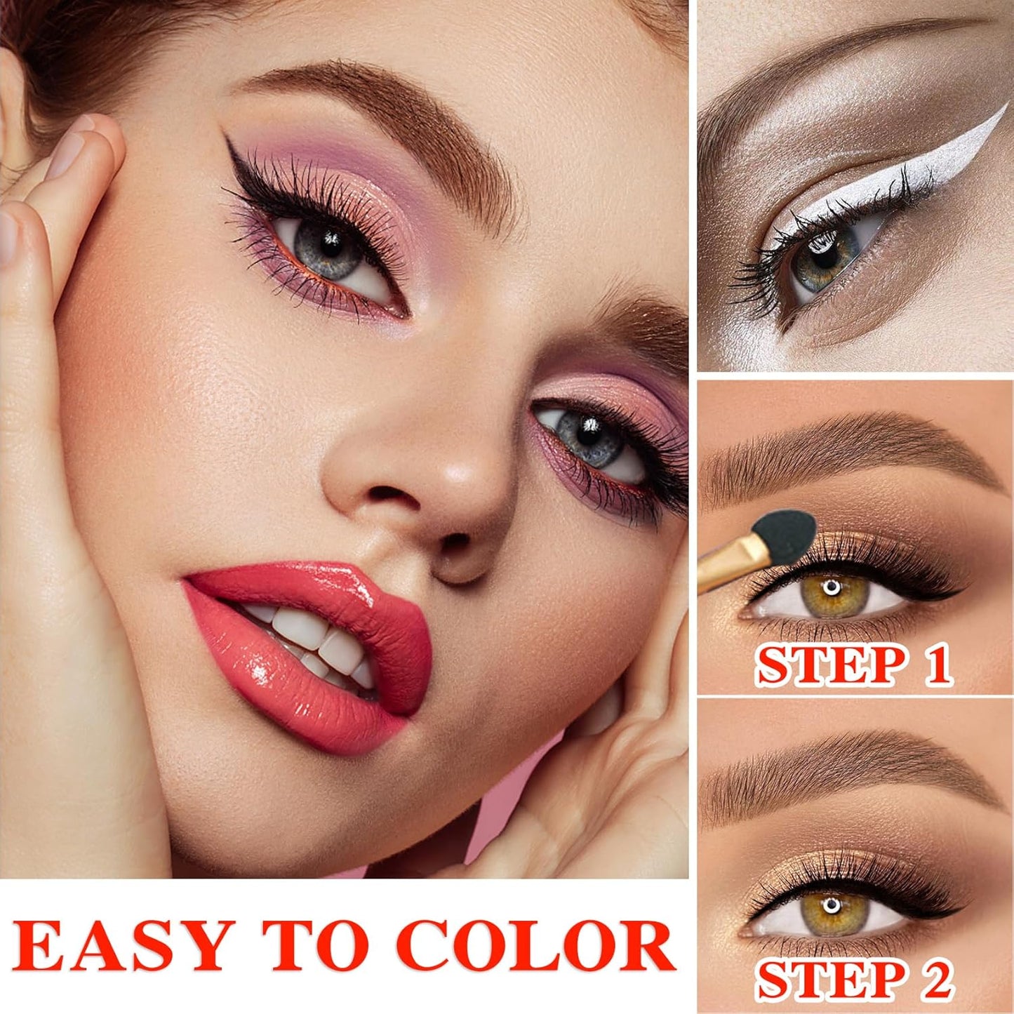 10 Colors Makeup Naked Eyeshadow Palette,Nude Matte Shimmer Eyeshadow Palette,Natural Glitter Pigment Eye Shadow Pallete Set Long Lasting & Waterproof Smokey Eye Professional Beauty Makeup Kit #8