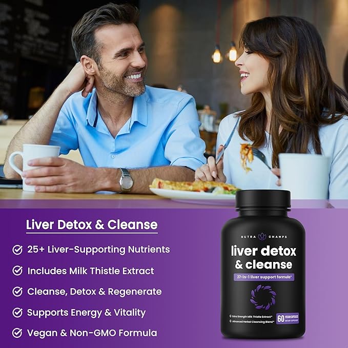 Liver Cleanse Detox & Repair Formula 20+ Herbs: 60 Capsules