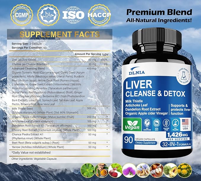 Liver Cleanse Detox Milk Thistle- 90
