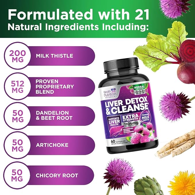 Gentle Liver Cleanse Detox & Repair Formula 60 Capsules