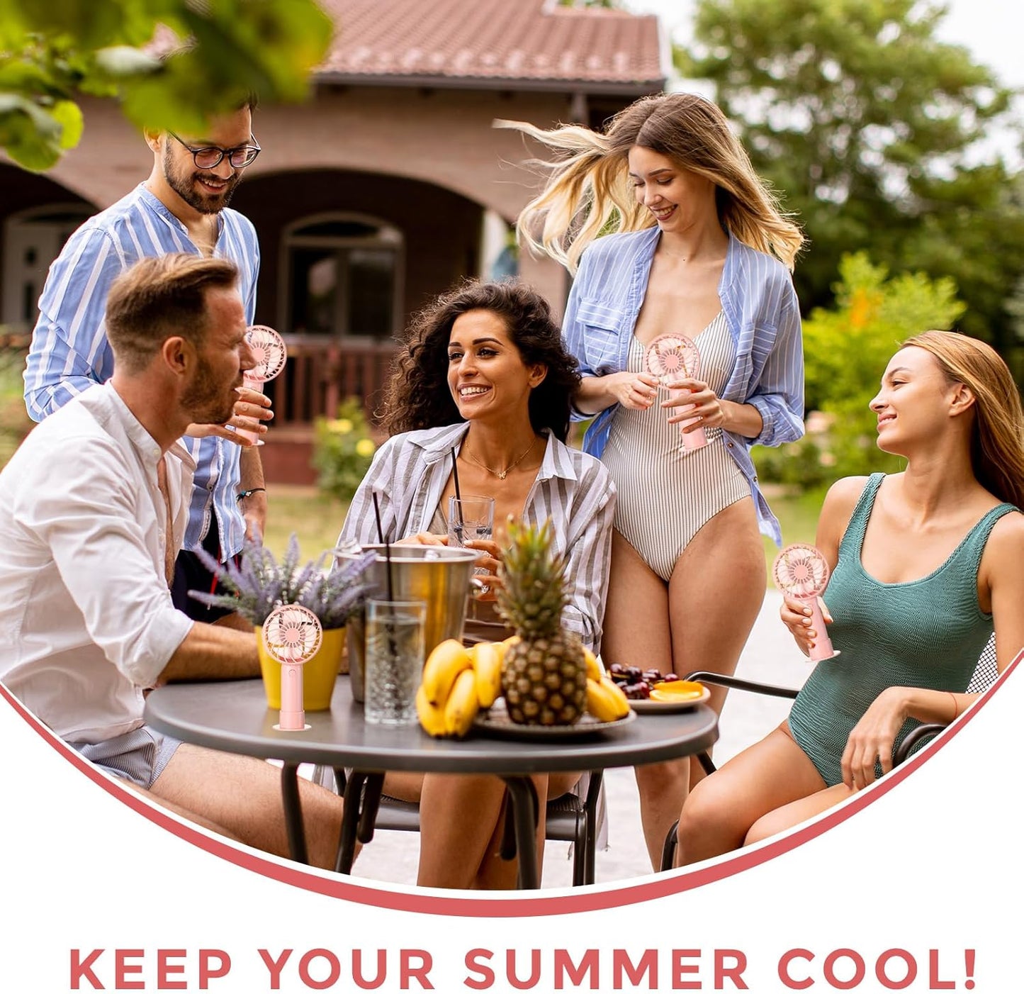 6 Pcs Mini Powerful Handheld Fan 3 Speed Personal Small Portable Rechargeable Fan with Base USB for Women Eyelash Makeup Office Travel Beach Indoor Outdoor (Pink)