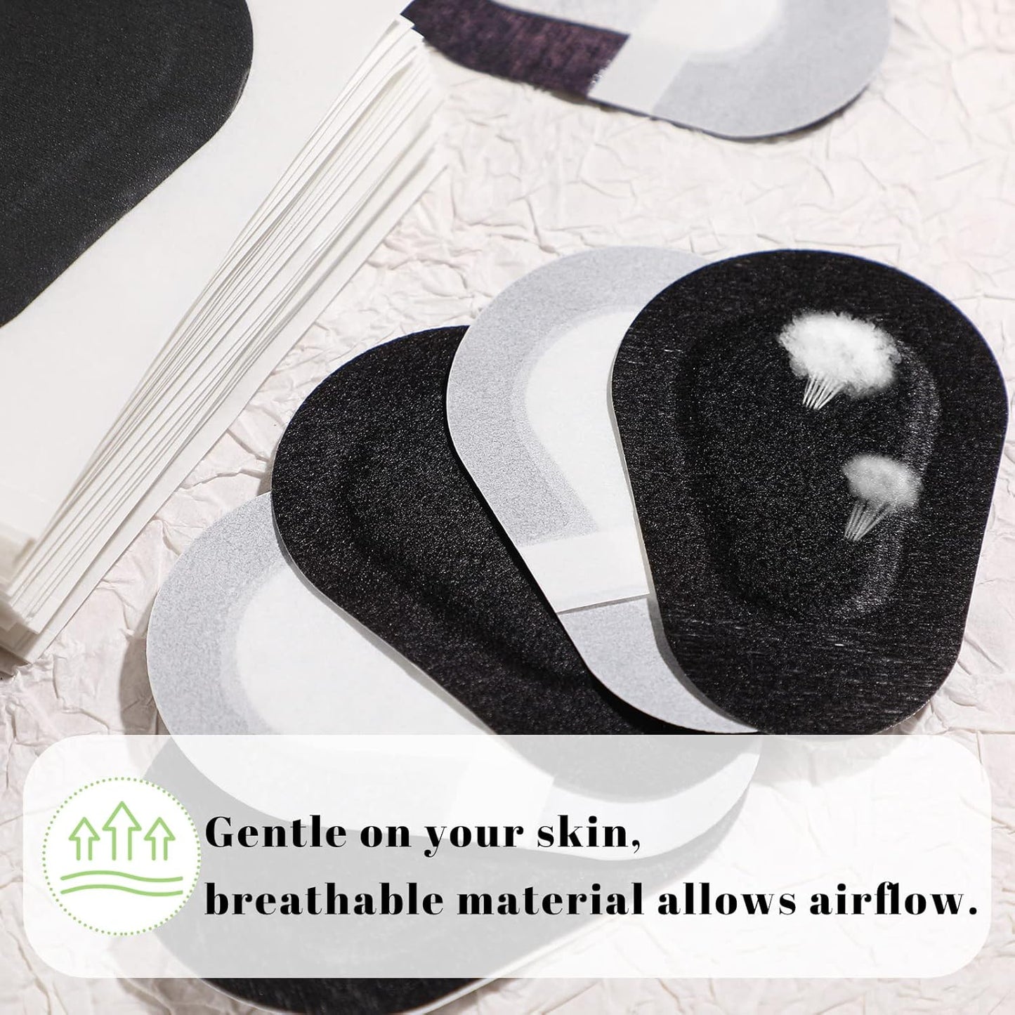 Panitay 40 Pcs Adhesive Eye Patches for Adults Disposable Breathable Medical Eye Patch for Amblyopia Lazy Latex Free Adhesive Bandages for Men(3 x 2 Inch,Black)