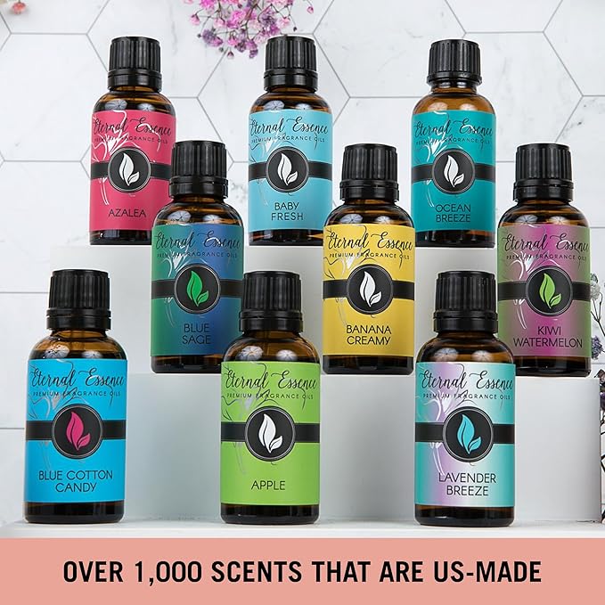 Eternal Essence Oils Spring Fling Set of 6 Premium Fragrance Oils - Includes Sweet Grass, Lilac & Lilies, Lavender Breeze, Sweet Pea, Honeysuckle and Enchanted Orchid Scented Oils - 10ML