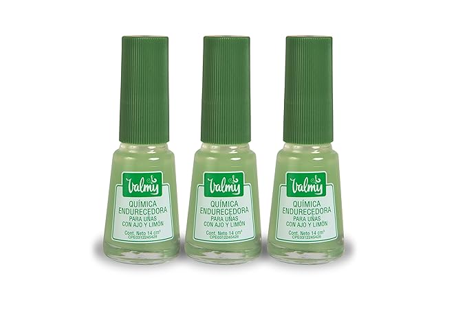 2in1 Nail Hardener Garlic Nail Polish & Lemon Nail Whitener Base Coat Nail Polish for Yellow Toenail, Endurecedor de Uรฑas, 0.47 Ounce, Pack of 3