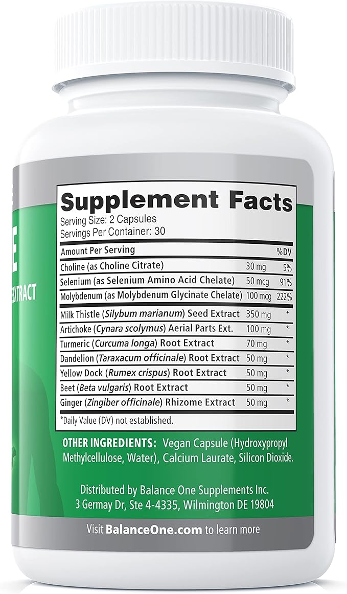 Liver One Supplements 10 Natural 30 Day