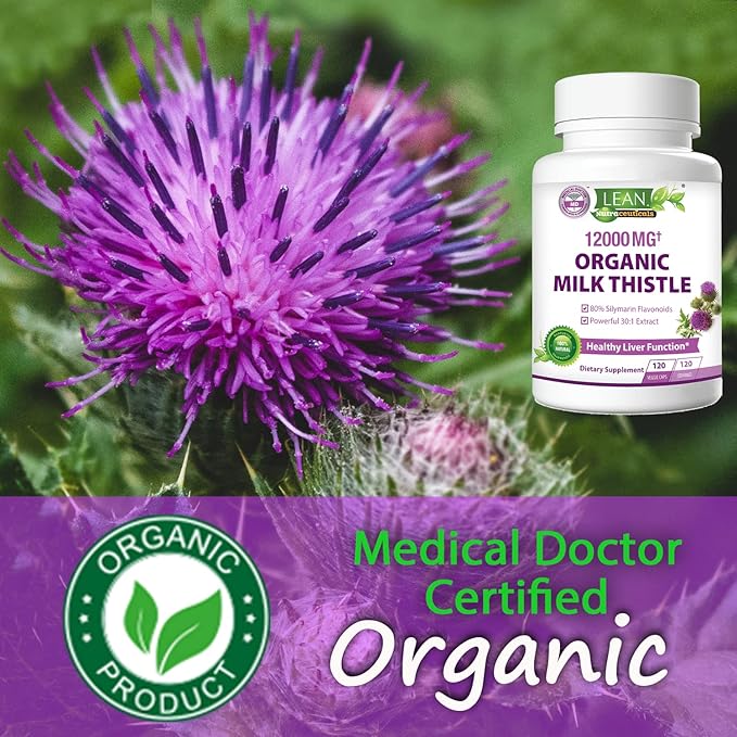 Liver Cleanse Detox & Repair, Organic 12000 Mg 120 Day 30X Seed 120 Capsules