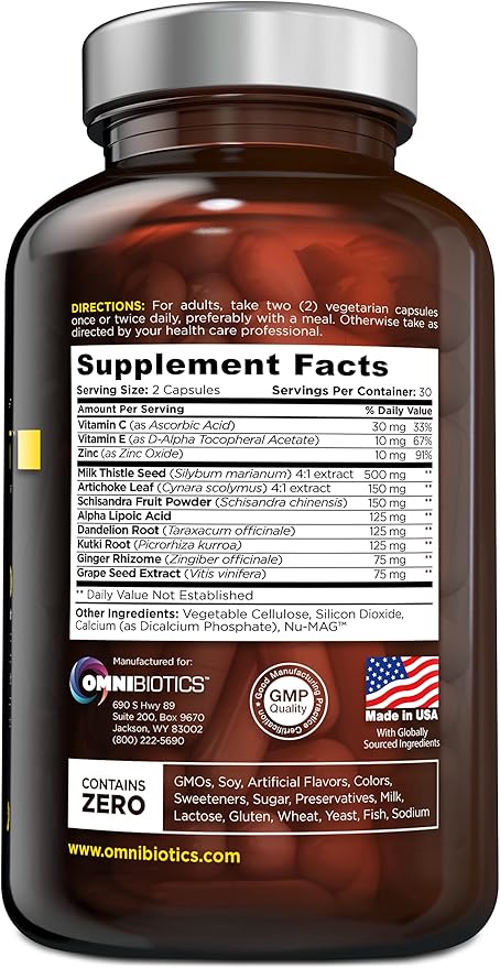 OmniBiotics Liver Detox Supplement, Liver Cleanse Support 60 Vegan