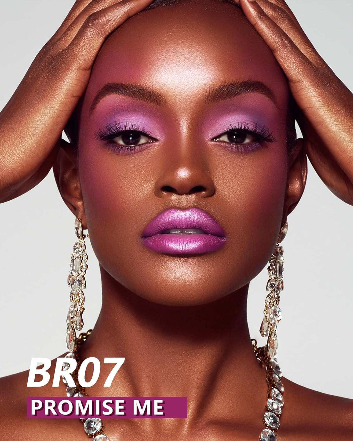 MAKI YIKA 3Pc Metallic Lipstick for Women Red Pink Brown Glitter Lipsticks Long Lasting Lipstick Smudge Proof Liquid Lip Gloss, Red/Pink/Nude