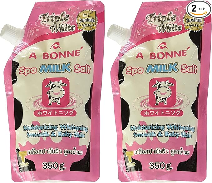 A Bonne Spa Milk Salt Moisturizes Whitens and Softens Skin 350g Set of 2