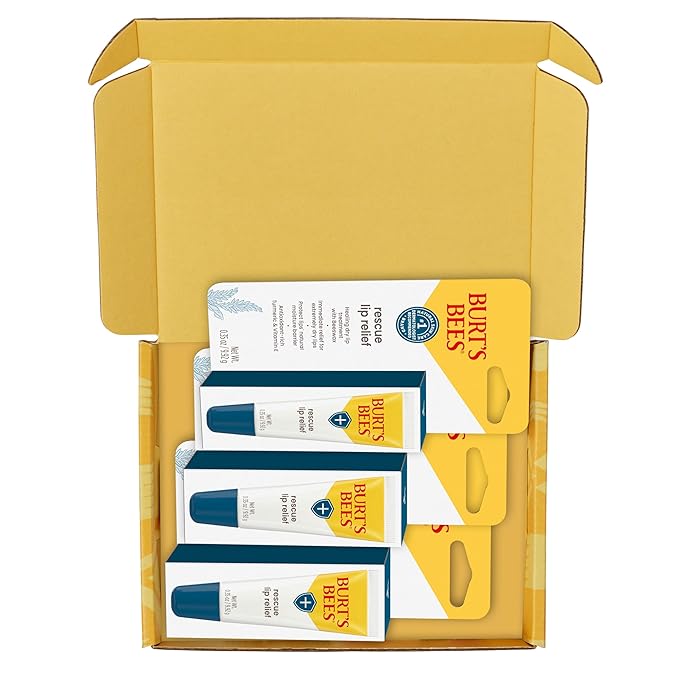 Burts Bees Rescue Lip Relief with Shea Butter and Echinacea, 100% Natural Origin, 0.35 Ounces