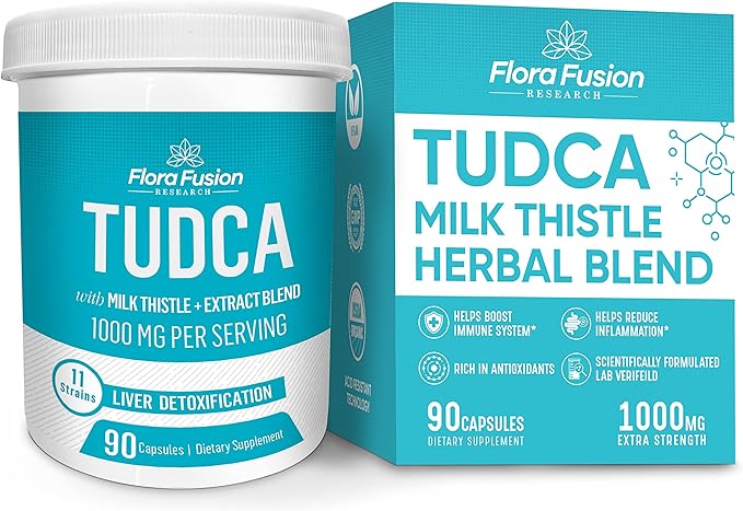 Dr. Miller's Tudca Bile Salt Liver 1000mg-Enhanced w/8 w/8 Herbal Daily,45 Days)