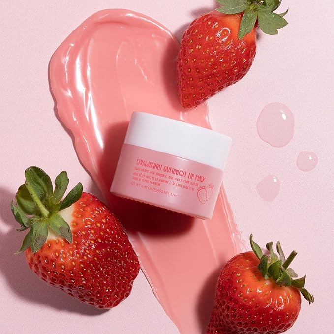 W7 Sweet Dreams Overnight Lip Mask Trio - Strawberry, Apple & Grapefruit Flavor Gift Set - Vitamin E, Aloe Vera and Grape Seed Oil - For Hydrated, Full Looking & Irresistible Lips